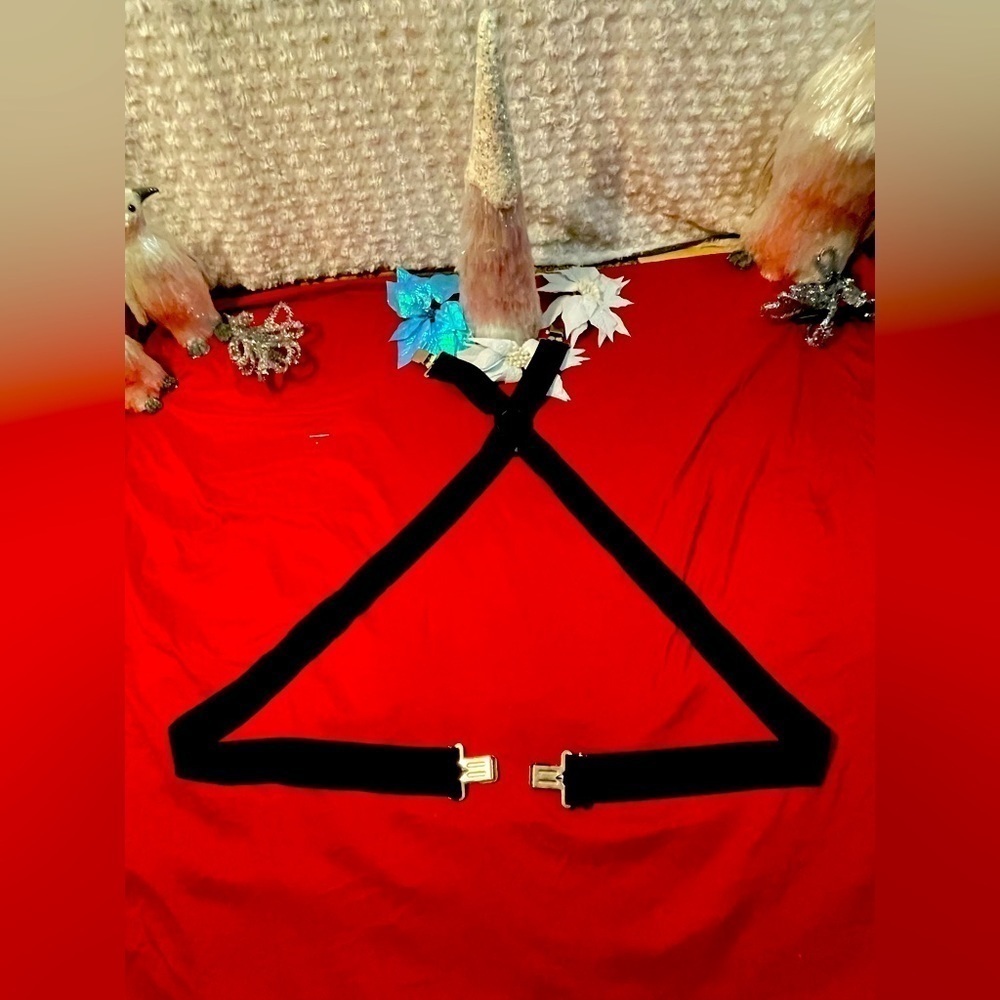 Appear to be Vintage Excellent Cond Black Suspenders 35” Long Side 9” Sh…